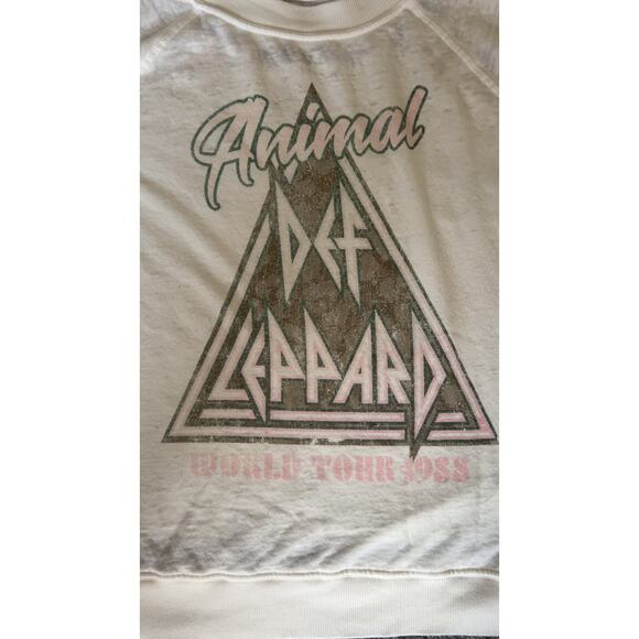 Womens M Recycled Karma Def Leppard Animal 1988 Sweatshirt Fast, Free Shipping - Picture 3 of 5